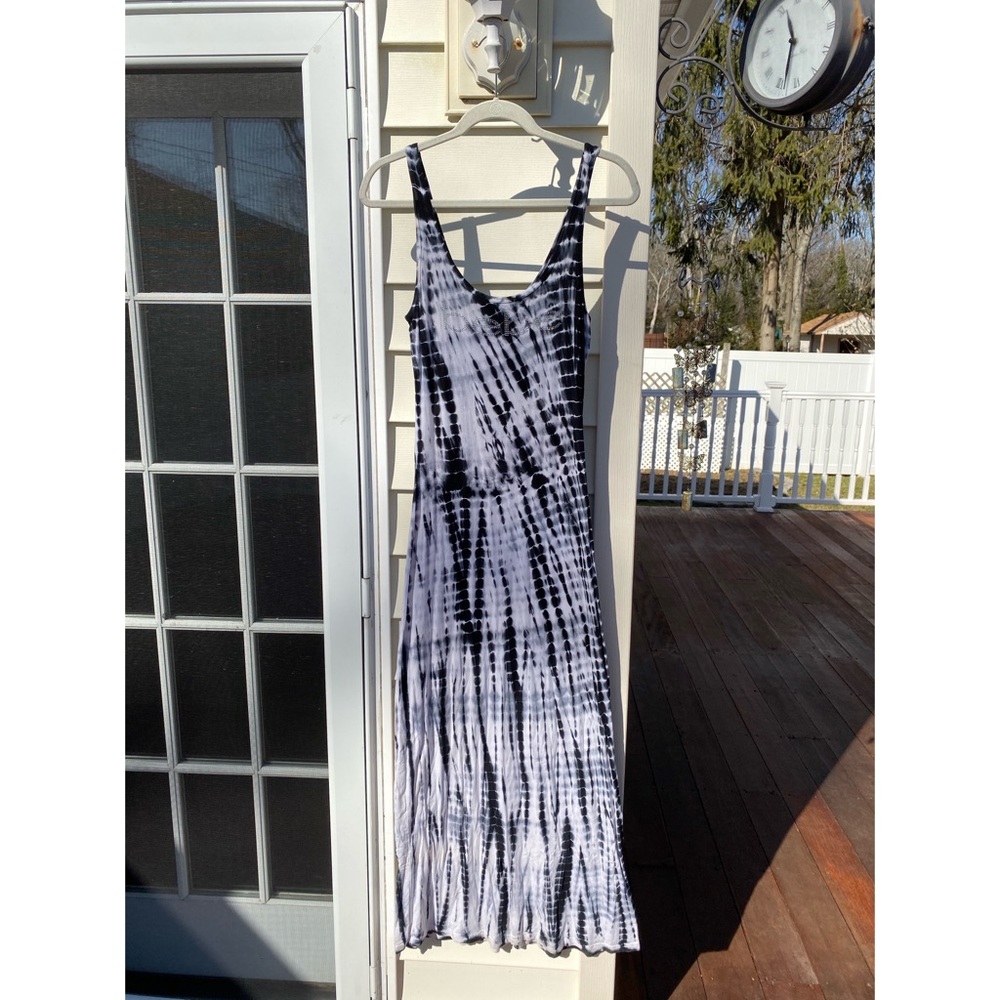 Bebe Tye Dye Rhinestone Maxi Dress
